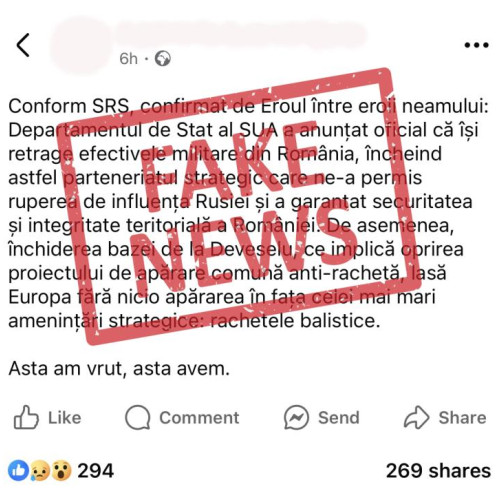 MApN avertizează asupra dezinformărilor legate de mobilizare