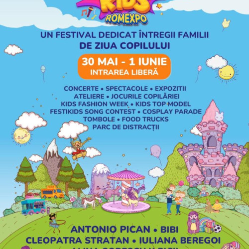FestiKids 2025: Festivalul Copilăriei va aduce distracție și magie la Romexpo București