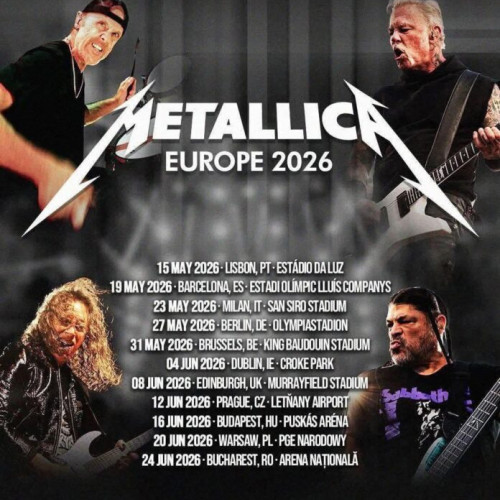Bilete la concertul Metallica din București, disponibile din mai 2025