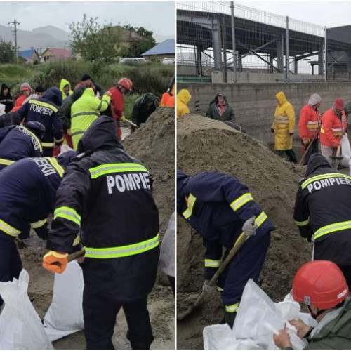 Pompierii din Bacău intervin în urma ploilor și inundațiilor