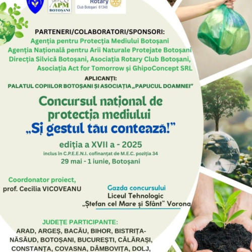 Zeci de elevi participă la etapa națională a Concursului "Și gestul tău contează!"