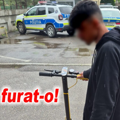 Tânăr din Buzău prins furând o trotineta electrică