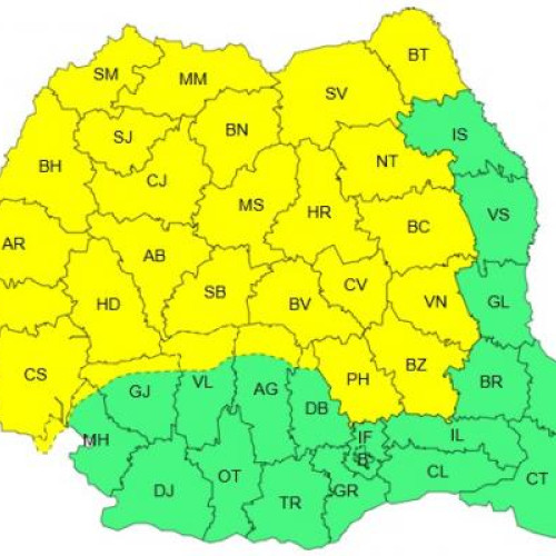 Avertizare meteorologică cod galben pentru instabilitate atmosferică