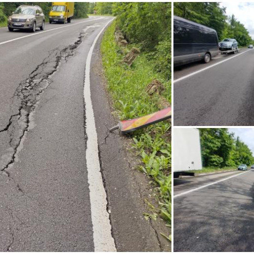 Alunecare de teren pe DN 11, în județul Bacău