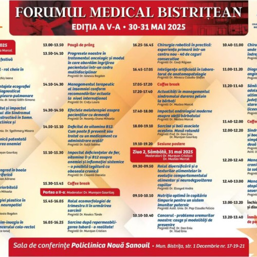 Conferință medicală importantă în Bistrița
