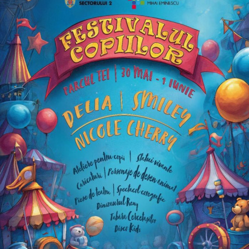 Eveniment dedicat copiilor la Parcul Tei, în perioada 30 mai - 1 iunie
