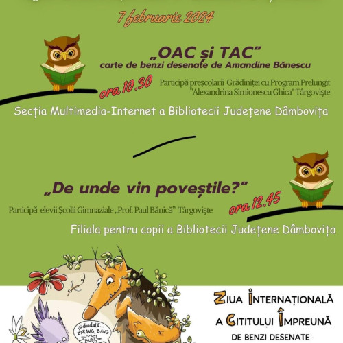 Ziua internațională a cititului împreună la Biblioteca Județeană din Târgoviște