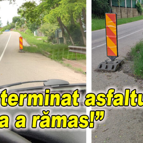 Situație comică pe drumul județean din Rătești, care traversează satul