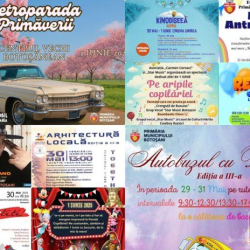 Botoșaniul – orașul copiilor, în weekend plin de evenimente