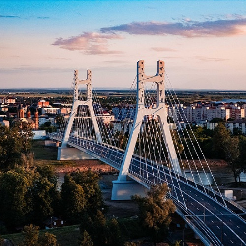 inaugurarea celui mai mare pod hobanat din România la Satu Mare