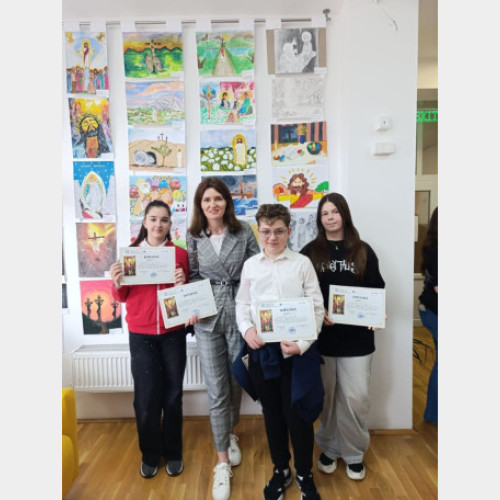 Elevi de la Liceul Don Orione, premiați la concursul județean de creație plastică