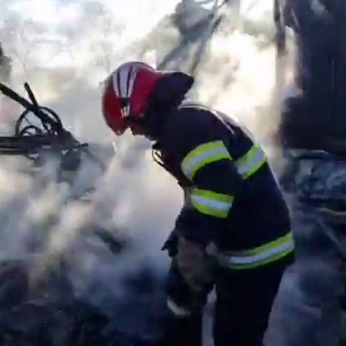 Stana arsă în urma unui incendiu provocat de un cioban