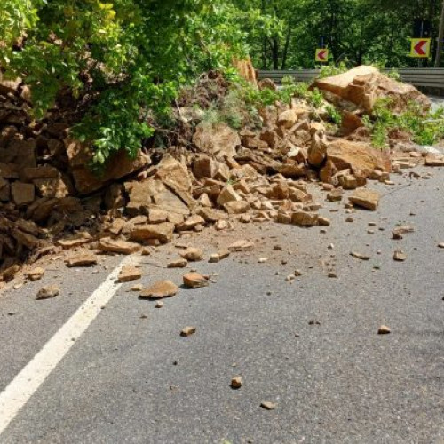 Drumarii din Vrancea intervin pentru degajarea drumului după un incident pe DN 2D