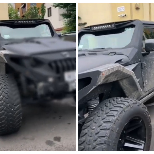 Mașină rar întâlnită în Cluj: un Apocalypse Hellfire cu șase roți, surprinsă parcată pe un loc cu semnul "X"