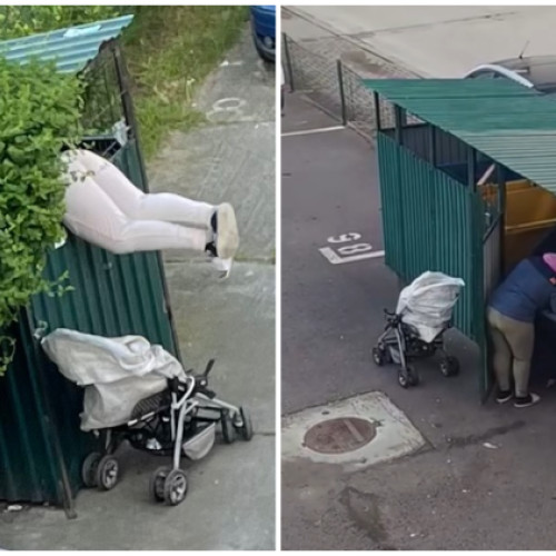 Față de fenomenul accesului neautorizat la ghenele de gunoi din Cluj: un incident surprins în Florești