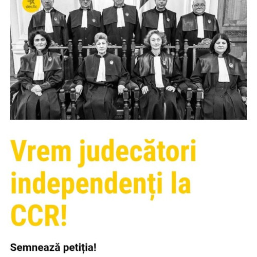 Cerere pentru numirea transparentă a noilor judecători la CCR
