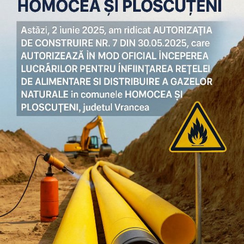 Comuna Homocea începe un nou proiect de dezvoltare cu ajutorul gazelor naturale
