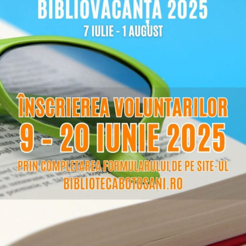 Proiectul estival „BiblioVacanta” ajunge la cea de a XV-a ediție la Biblioteca Județeană „Mihai Eminescu”