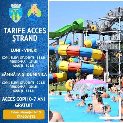 Sezonul distractiv a început la complexul turistic de natație din Târgoviște