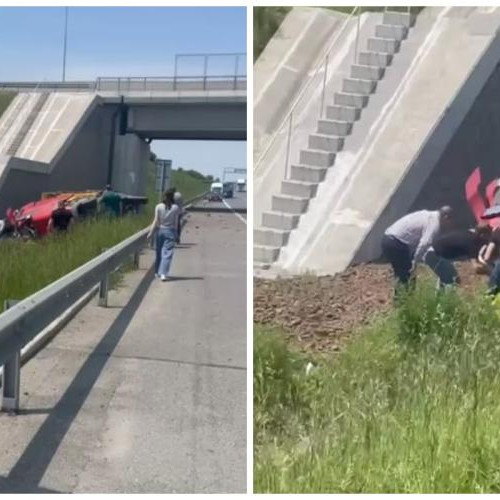 accident pe autostrada Turda-Târgu Mureș, fără victime grave