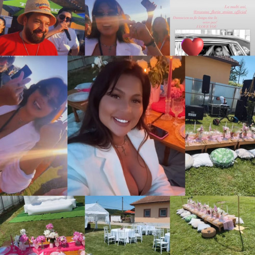 Petrecere de lux în Logrești pentru ziua de naștere a Roxanei Dobre, soția lui Florin Salam