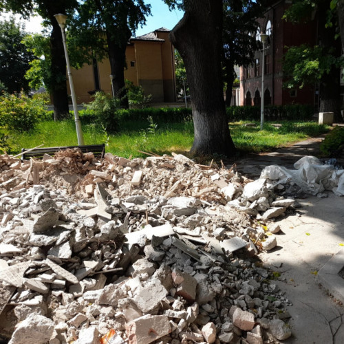 Control al Gărzii de Mediu Galați la șantierul Colegiului Național „Vasile Alecsandri”