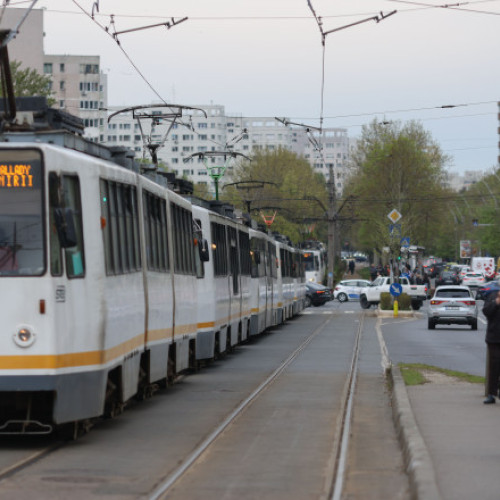 Deraiere a unui tramvai pe Bd. Theodor Pallady la București
