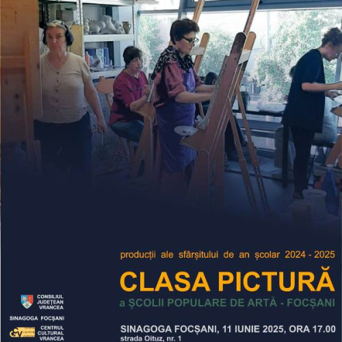 Expoziție de pictură a elevilor de la Școala Populară de Artă la Focșani