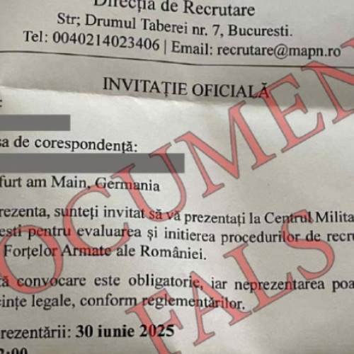 Ministerul Apărării face precizări despre o acțiune de dezinformare adresată românilor din diaspora