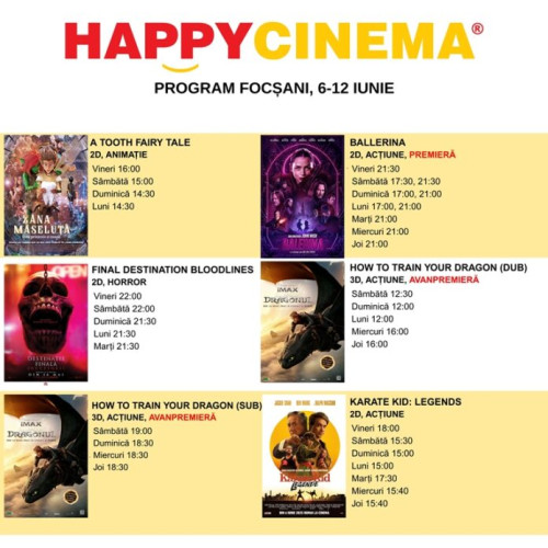 happy cinema Focșani: cele mai noi filme și oferte atractive