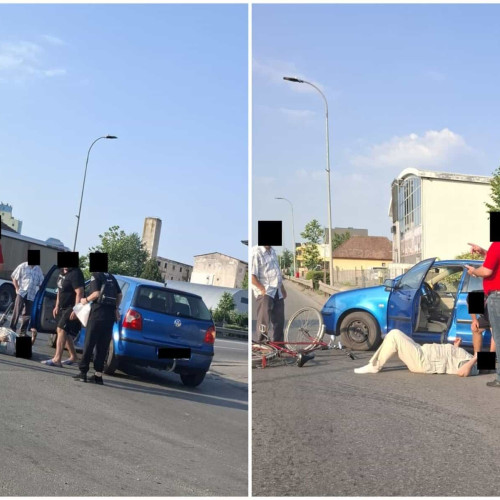 accident rutier în Alba Iulia: biciclist lovit de mașină