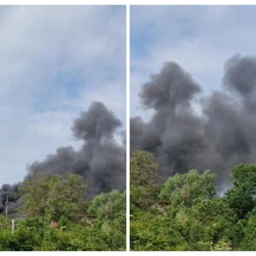 Incendiu în Feleacu: garaj și autoturism distruse de flăcări