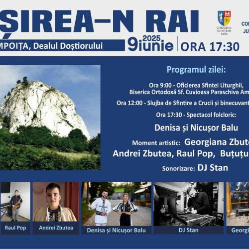 Sărbătoarea tradițională "Ieșirea-n Rai" din Ampoita va avea loc pe 9 iunie 2025