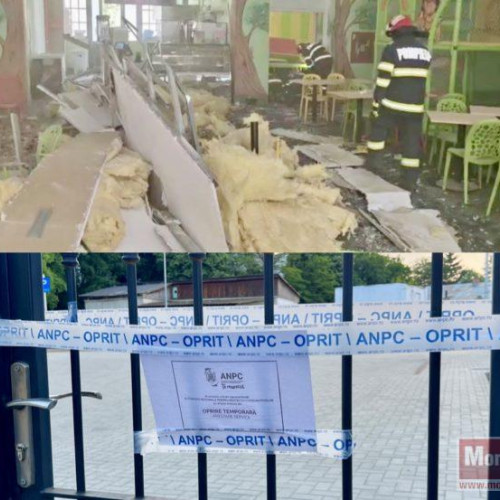 Tavanul unui loc de joacă din Botoșani s-a prăbușit, iar autoritățile au suspendat activitatea firmei care administra spațiul