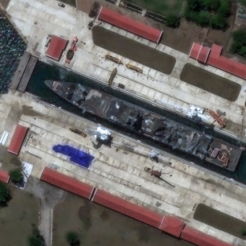 Coreea de Nord a mutat un distrugător avariat în portul Rajin, aproape de granița cu Rusia