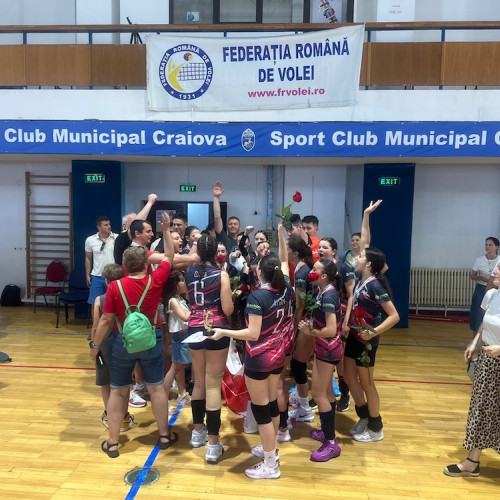 echipa de volei feminin u13 de la champions sibiu, pe locul doi la nivel național
