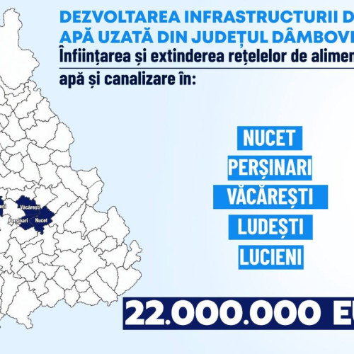Semnarea contractului pentru proiectul de infrastructură de apă și canalizare în cinci comune dâmbovițene
