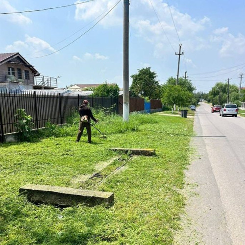 Primăria comunei Butimanu a intensificat acțiunile de curățenie în zona publică