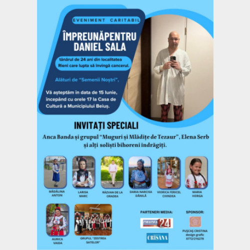eveniment caritabil pentru sprijinirea unui tânăr bolnav de cancer la beiuș