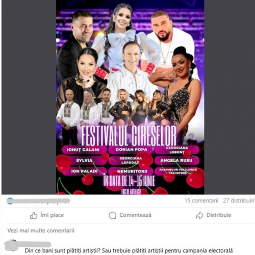 Primăria Bănești cheltuie 200.000 de lei pentru festivalul cireșelor, în condițiile în care ciresele sunt rare