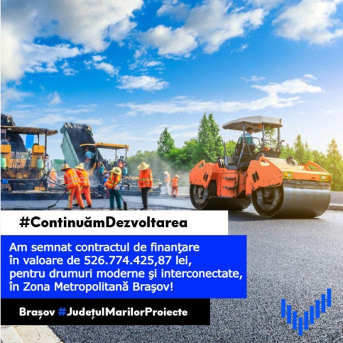 Proiect de modernizare a drumurilor din zona metropolitană Brașov, finanțat cu fonduri europene