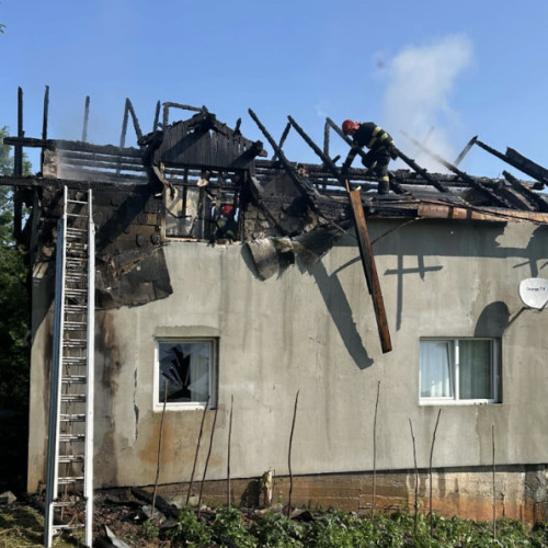incendiu la o casă în județul cluj