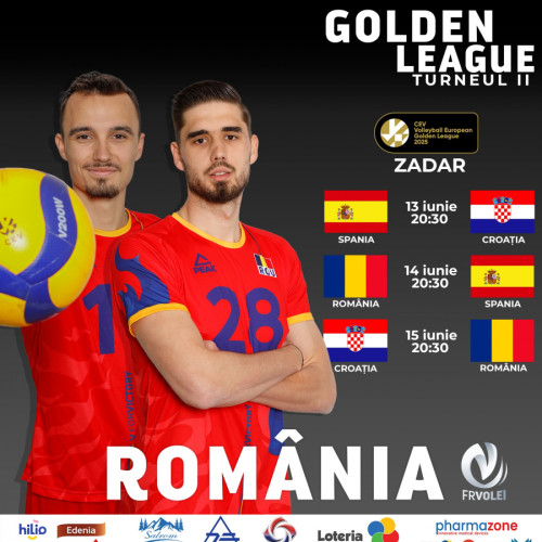 România înfruntă meciuri dificile în turneul al doilea al Golden League la volei masculin