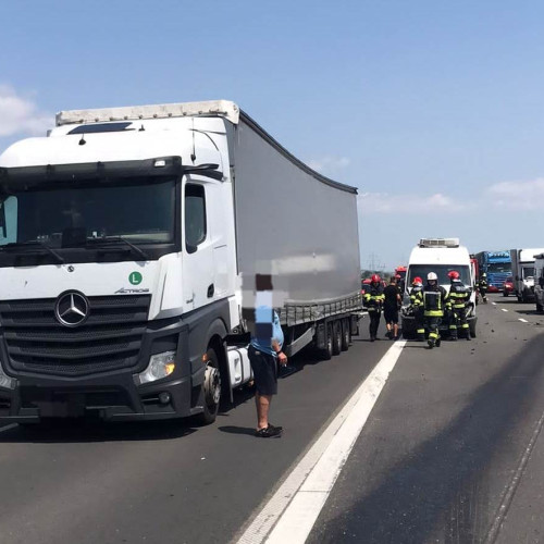 Accident pe autostrada A10 din Alba Iulia spre Sebeş