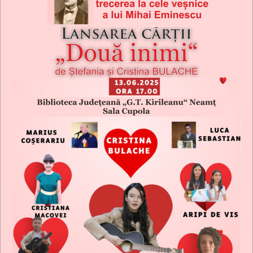 lansare a cărții „două inimi” de stefania bulache și cristina bulache la neamț