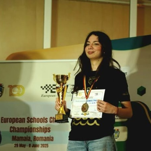 Maria Criveanu, vicecampioană europeană la șah la Campionatele Europene Scolare