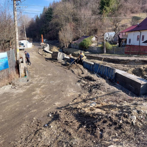 Finalizarea construcției celui mai mare dig de sprijin din comuna Voinești