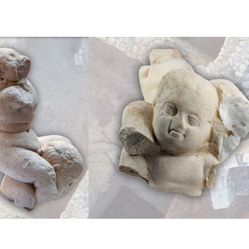 sculptură fragmentară din marmură albă descoperită la tomis