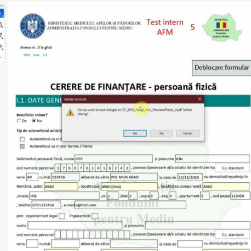 start sesiunii de înscriere pentru programul rabla auto 2025 pe site-ul afm.ro