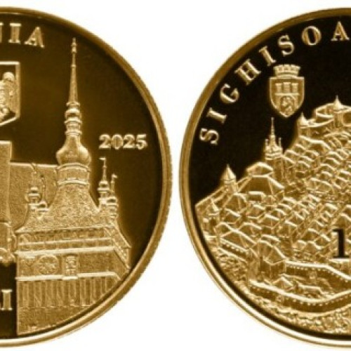 BNR lansează monede comemorative în circuitul numismatic pentru 745 de ani de la prima atestare documentară a orașului Sighisoara